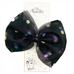 DOTTED DISCO BOW BLACK, 6...
