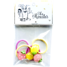 HAIR TIES STRAWBERRIES AND LEMONS 6 PCS