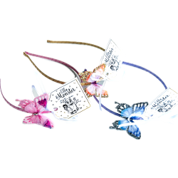 HAIR BAND BUTTERFLY DREAM 8 PCS 3 COLORS