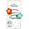 HAIR CLIP HAPPY FLOWERS 6'ER PACK