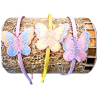 Betty Butterfly Hair Band 8 PCS 3 Colors