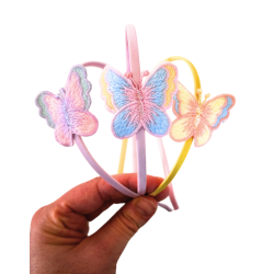 Betty Butterfly Hair Band 8 PCS 3 Colors