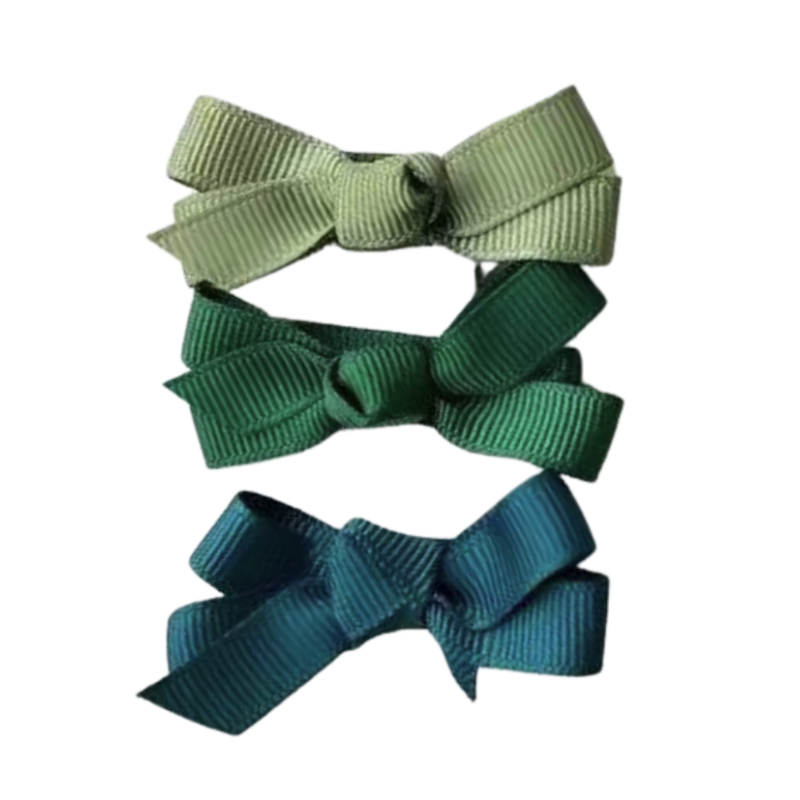Hair Clip Set – Forest Bows 6 PCS