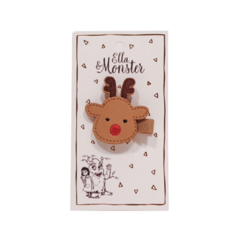 HAIR CLIP SWEET RUDOLPH - 6'ER PACK