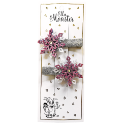 HAIR CLIP GLITTER SNOWFLAKE...
