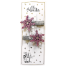 HAIR CLIP GLITTER SNOWFLAKE PURPLE - 6 PCS