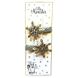 HAIR CLIP GLITTER SNOWFLAKE...