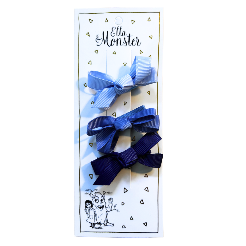 Hair Clip Set – Sky Bows 6 PCS
