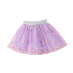 Flower Tulle Skirt - Purple...