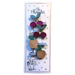 Cherry & Apple Hair Clips – Set of 6