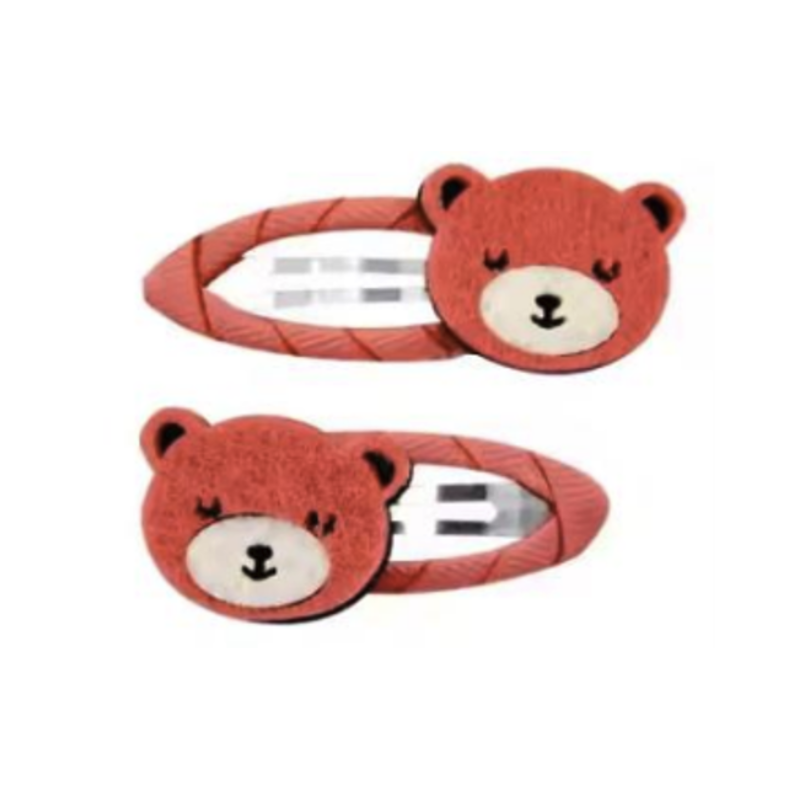 Teddy Bear Hair Clips – Set of 6