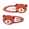 Teddy Bear Hair Clips – Set of 6