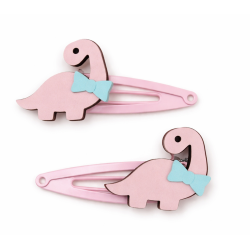 Dino Friends Rose Hair Clips – Set of 6