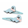 Dino Friends Blue Hair Clips – Set of 6