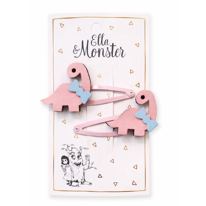 Dino Friends Rose Hair Clips – Set of 6