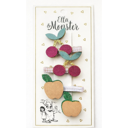 Cherry & Apple Hair Clips –...