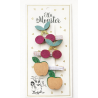Cherry & Apple Hair Clips – Set of 6