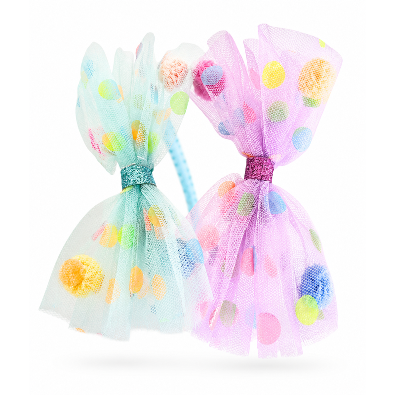 Big Party Bow Hair Band 8 PCS 2 Colors