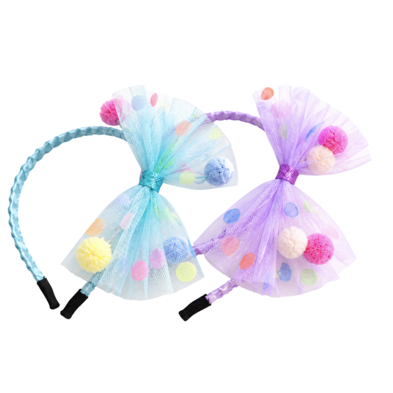 Big Party Bow Hair Band 8 PCS 2 Colors