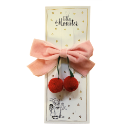 Cherry Velvet Bow – Pink, 6...