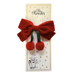 Cherry Velvet Bow – Red - 6...