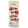 Snowman & Bells Hair Clips