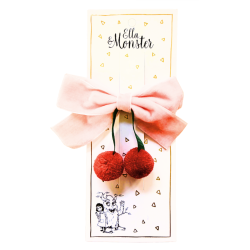 Cherry Velvet Bow – Pink, 6...