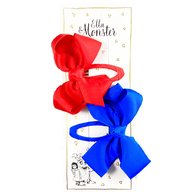 BIG HAPPY BOW SET Red/Blue  6'PACK